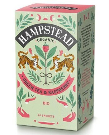 Hampstead Grøn Te   Hindbær økologisk 20 Breve