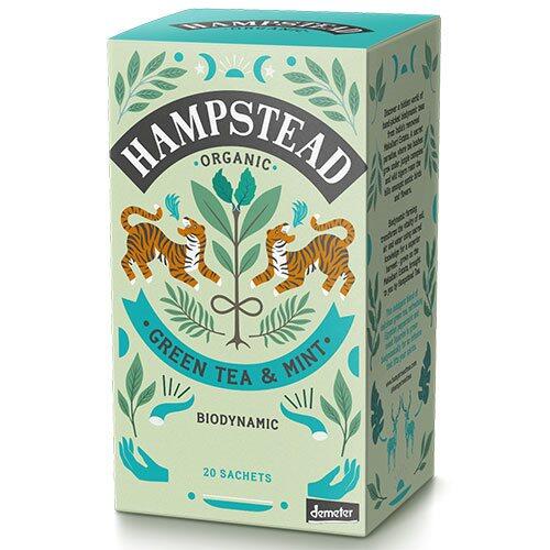 Hampstead Grøn Te Mint Demeter 20 Breve