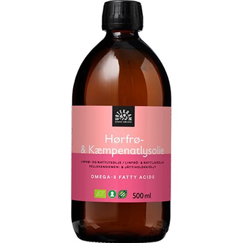 Hørfrø- Kæmpenatlysolie økologisk 500 Ml