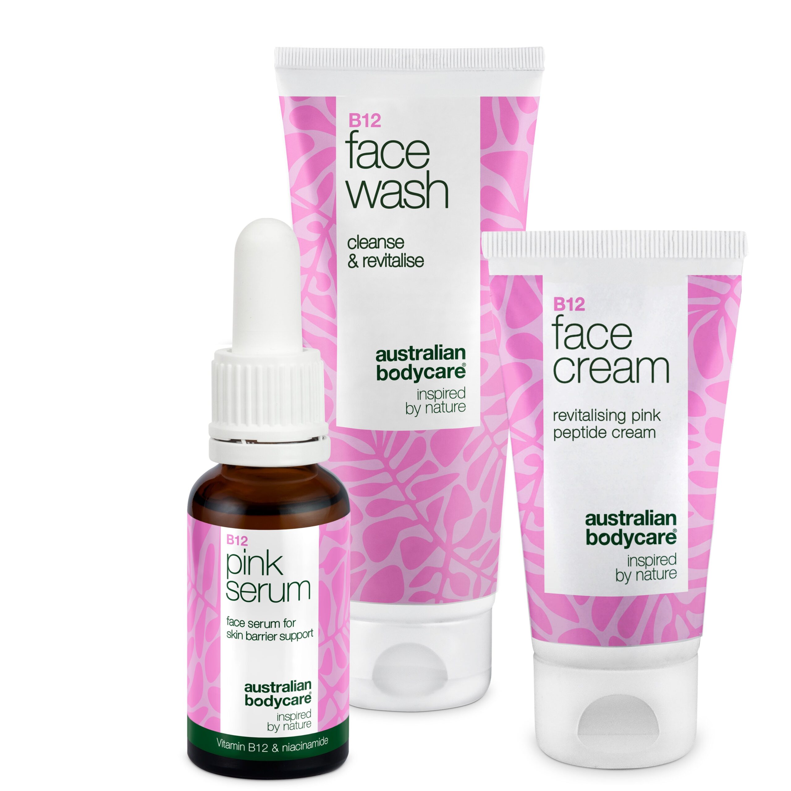 Hudplejesæt Med B12 Ansigtsrens Serum Og Ansigtscreme Hudplejesæt Med B12 For Glat Og Sund Hud Indeholder Rens Serum Og Creme Til Daglig Fugt Og Pleje