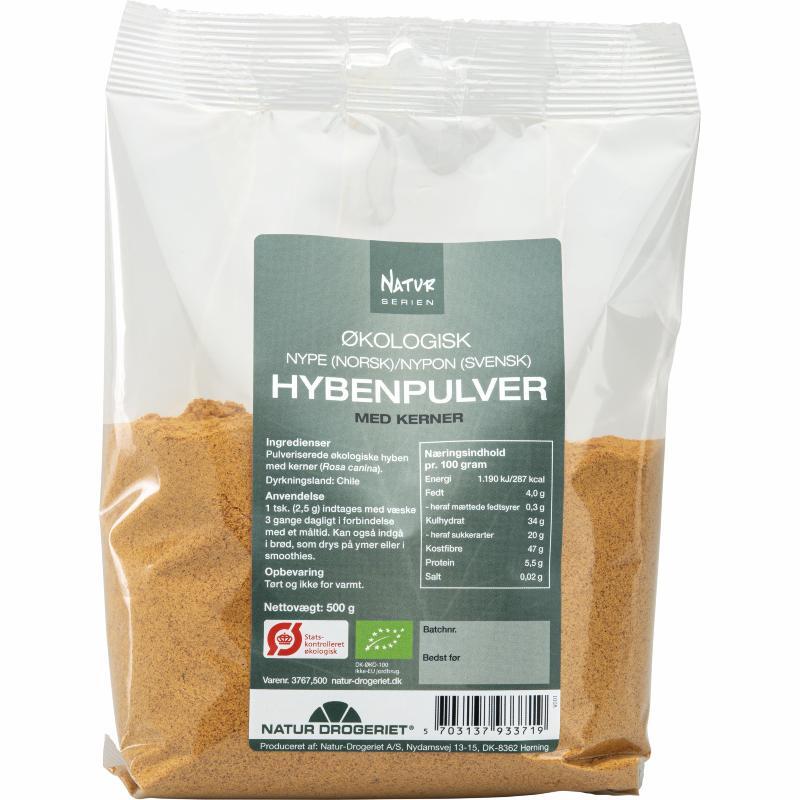 Hyben Pulver Fin økologisk 500 Gram