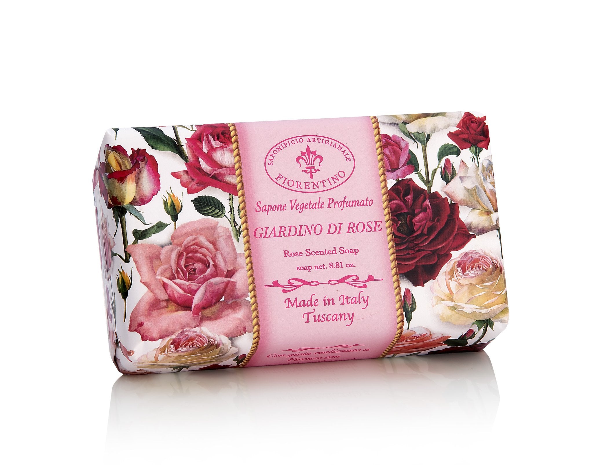 Italiensk Fiorentino Håndsæbe Giardino Di Rose 250g