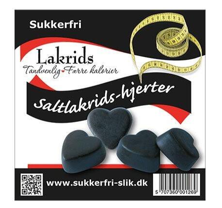 Lakridshjerter Saltede Sukkerfri 90g