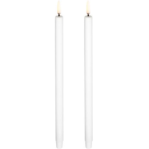 Led Mini Taper Candle Smooth -pack 3x25 Cm Nordic White