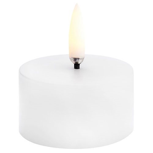 Led Pillar Candle Nordic White Smooth 5x2 Cm Stk