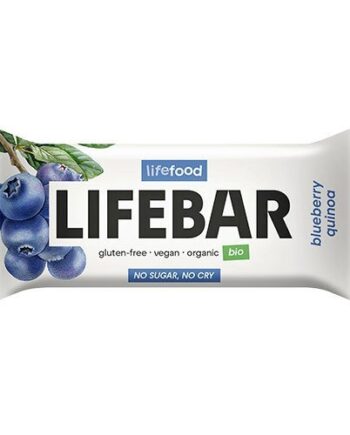 Lifebar Blåbær Quinoa Raw økologisk 40 Gram
