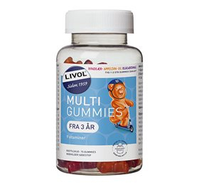 Livol Multi Gummies Med Hindbær- Appelsin- Og Blåbærsmag 75 Gummies