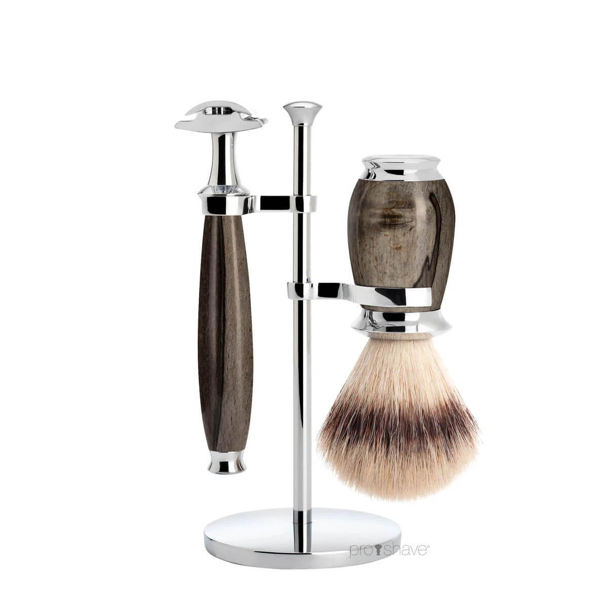 Mühle Shaving Barbersæt Med De-skraber Silvertip Fibreâ Barberkost Og Holder Purist Grained Beech