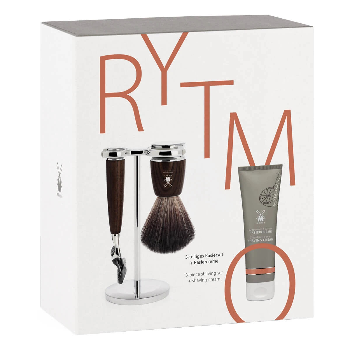 Mühle Shaving Gaveæske Med Barbersæt Og Barbercreme Rytmo