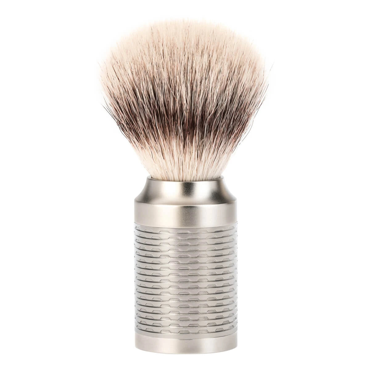 Mühle Shaving Silvertip Fibreâ Barberkost 21 Mm Rocca Rustfrit Stål Mat Finish