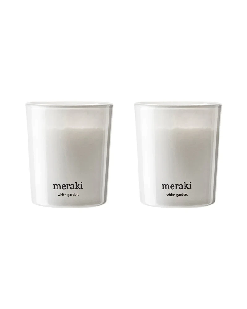 Meraki Duftlys White Garden 2stk 60g