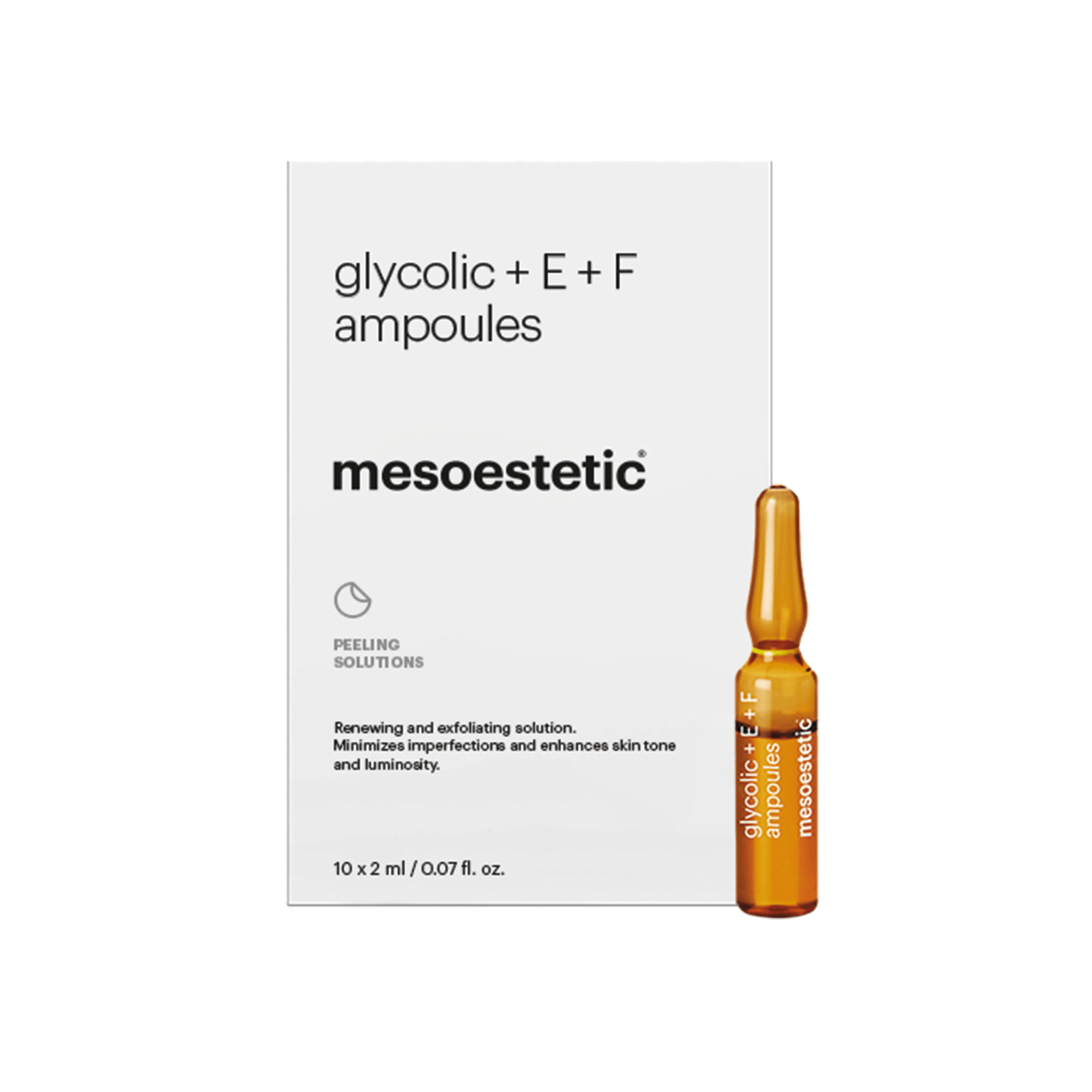 Mesoestetic Glycolic Ampoules Antiage Ampuller Som øger Hudtone Effektiv Mod Behandling Af Tegn På Aldring 10 Ml Bestil Nu