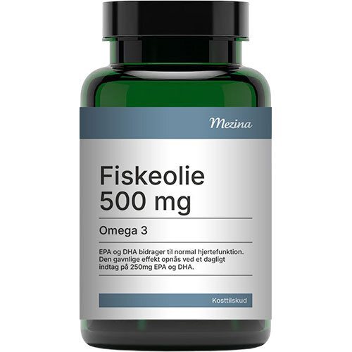Mezina Fiskeolie Omega- 500 Mg 180 Kapsler