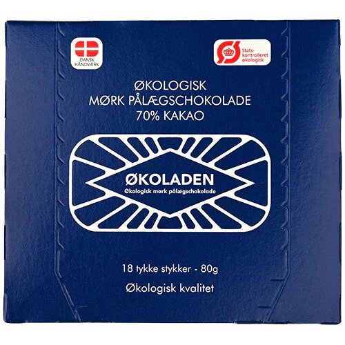 Mørk Pålægschokolade 70  18 Stk