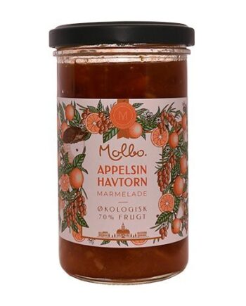 Molbo Appelsin   Havtorn Marmelade økologisk 290 Gram