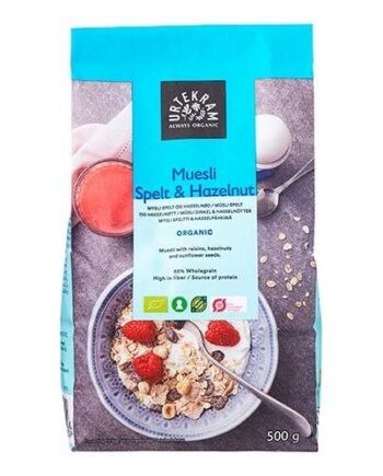 Mysli Spelt   Hasselnød økologisk 500 Gram
