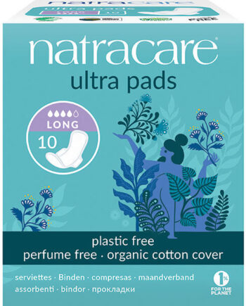 Natracare Long Ultra Bind Med Vinger øko  10 Stk