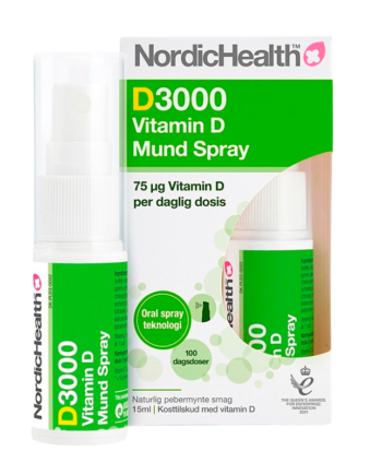Nordichealth D3000 D3-vitaminspray  15 Ml
