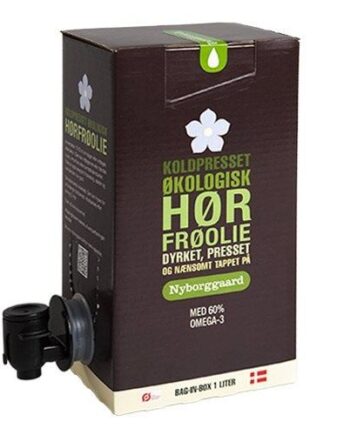 Nyborggaard Hørfrøolie økologisk Bag-in-box   Liter