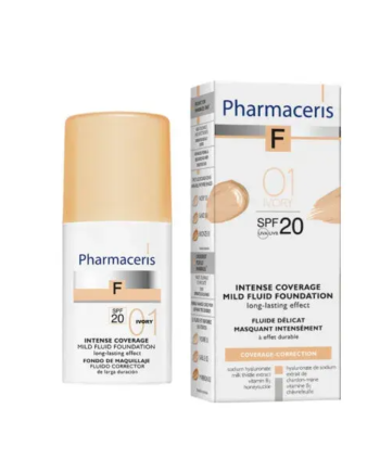 Pharmaceris   Intensivt Dækkende Foundation Spf 20  Ivory 01  30ml