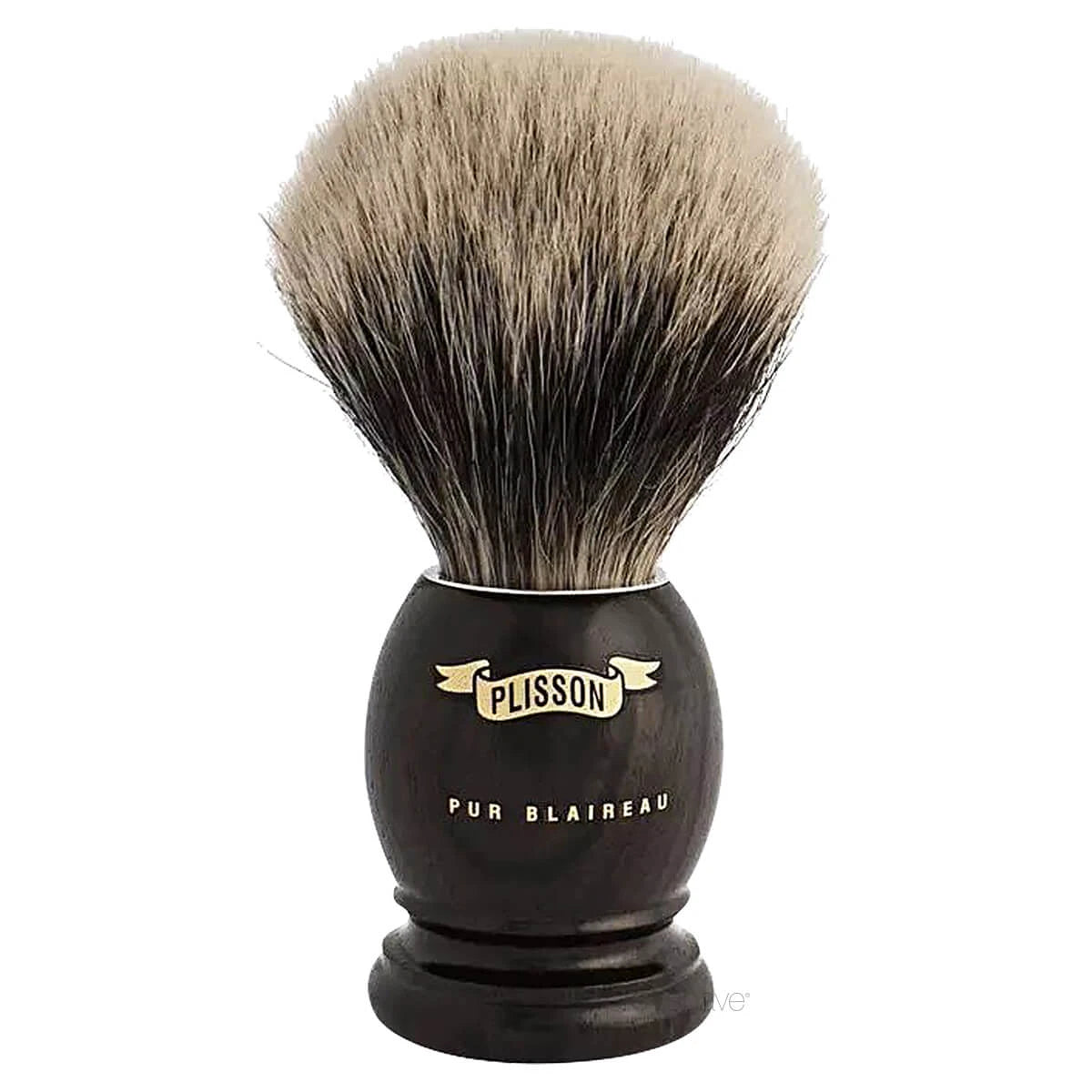 Plisson 1808 Barberkost European White Badger Ibenholt Original Str 12
