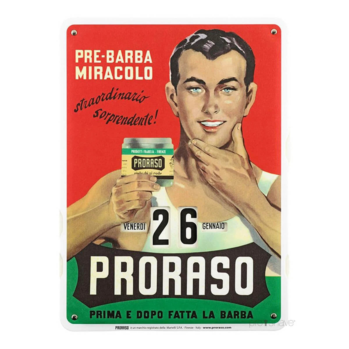 Proraso Kalender Vintage Gino 27 37 Cm