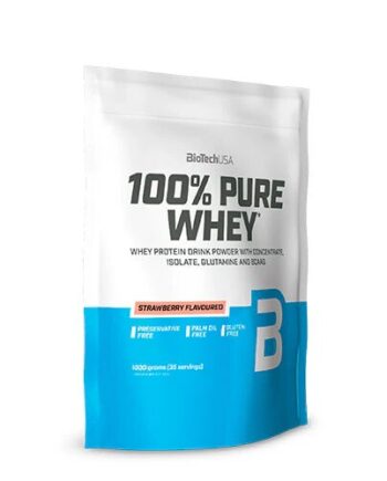 100  Pure Whey Protein Pulver Strawberry 454 Gram