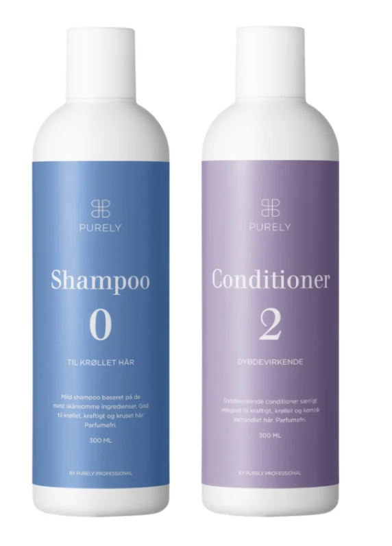 Purely Professional Sæt Til Krøller   Kraftigt Hår    Shampoo   Og Conditioner