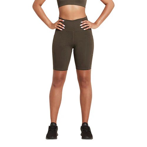 Quot High-waist Shorts Dark Olive Str Xs Motivate Stk