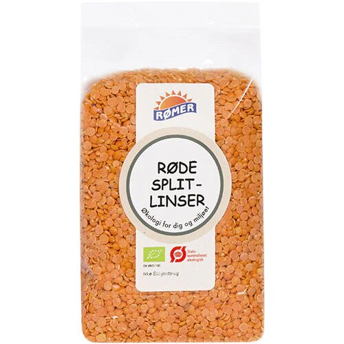 Røde Splitlinser øko 500 Gram
