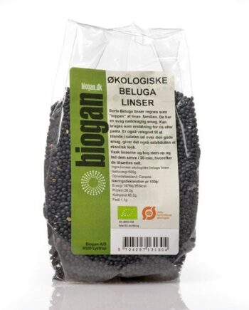 Sorte Beluga Linser økologiske 500 Gram