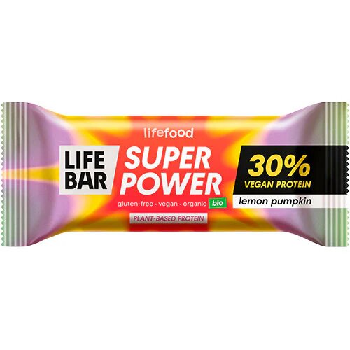 Super Power Proteinbar Lemon Pumpkin øko- 40 Gram
