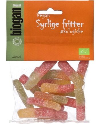 Syrlige Fritter Vingummi   Gelantinefri 75 Gram