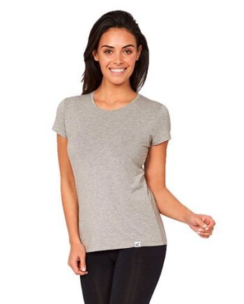 -shirt Dame Lys Grå Str    Rund Hals