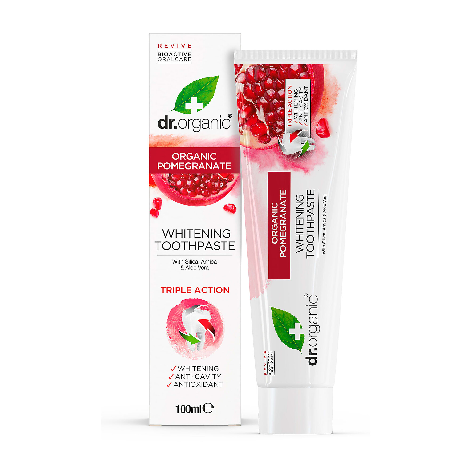 Tandpasta Pomegranate Dr Organic Flour 100 Ml