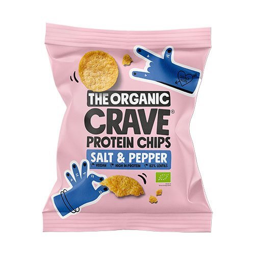 Veganske Protein Chips Salt Og Peber økologiske 30 Gram