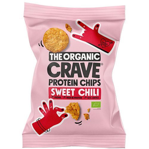 Veganske Protein Chips Sweet Chili økologiske 75 Gram