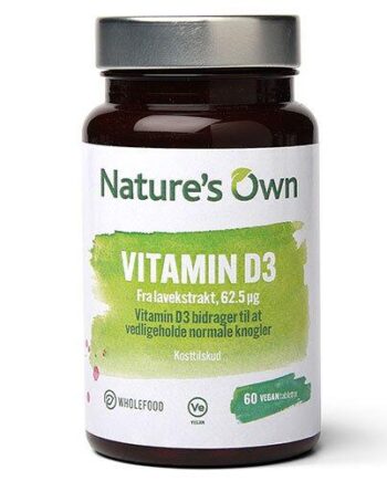 Vitamin D3 Vegan Udvundet Af Lavekstrakt 60 Tabletter