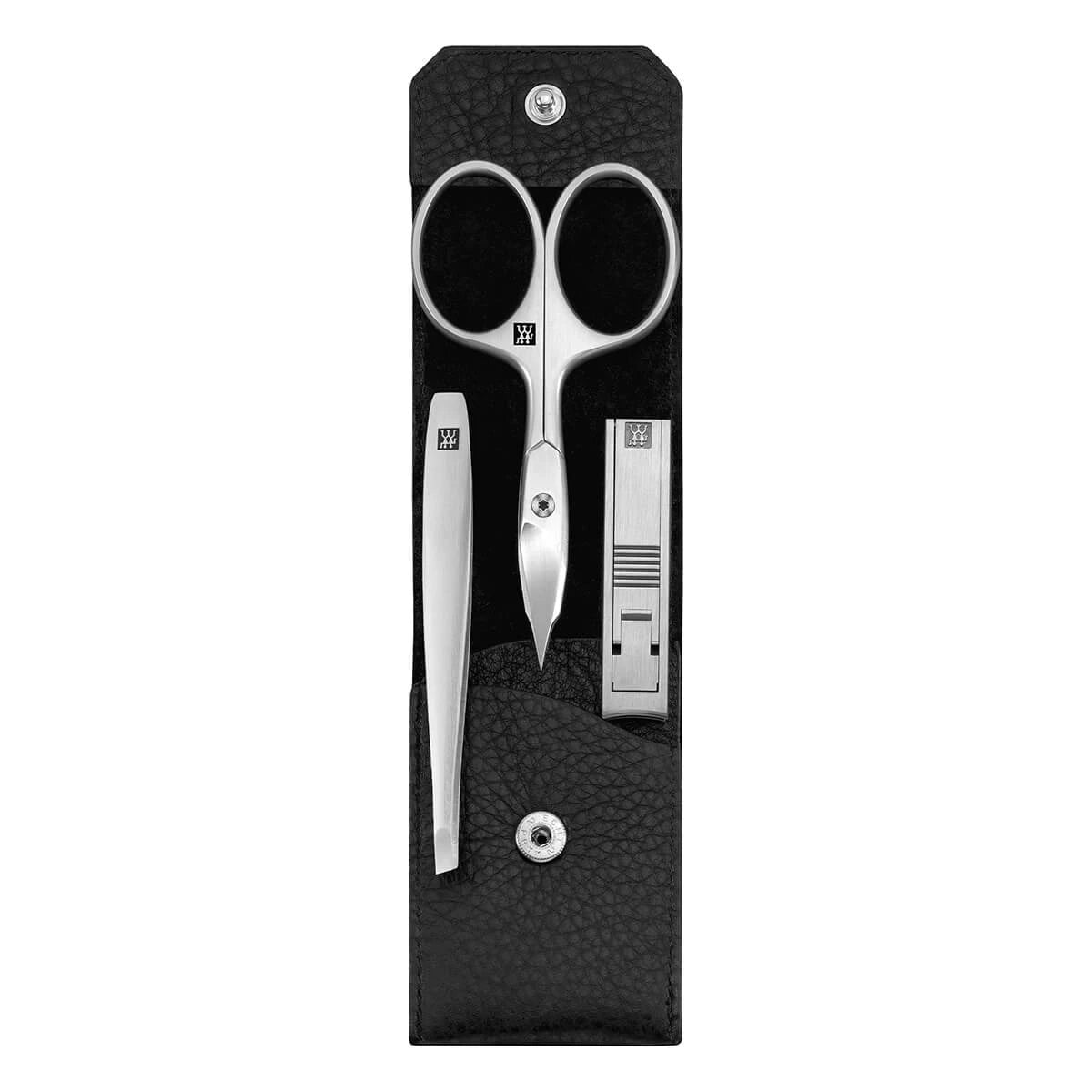 Zwilling Manicuresæt Dele Klik-luk Etui Sort Læder