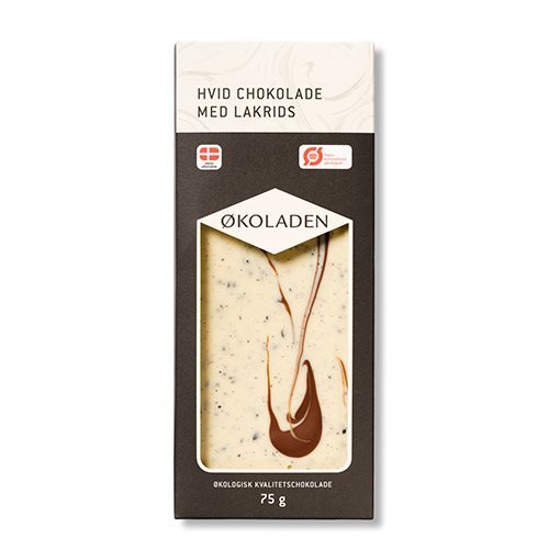 økoladen Chokolade Hvid Lakrids 75g