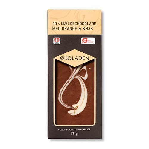 økoladen Chokolade Mælk Orange Knas 75g