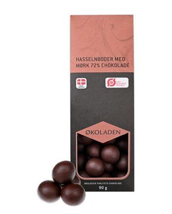 økoladen Hasselnødder    72  Mørk Chokolade    90g