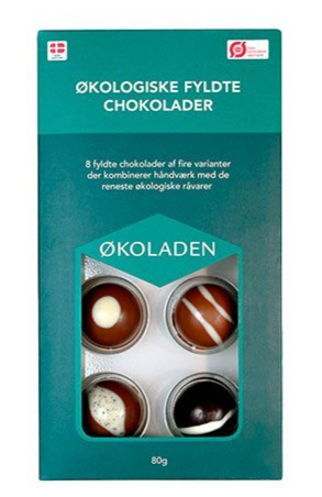 økoladen æske Med Stk Fyldte Chokolader 80g