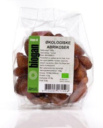 Abrikoser økologiske 200 Gram