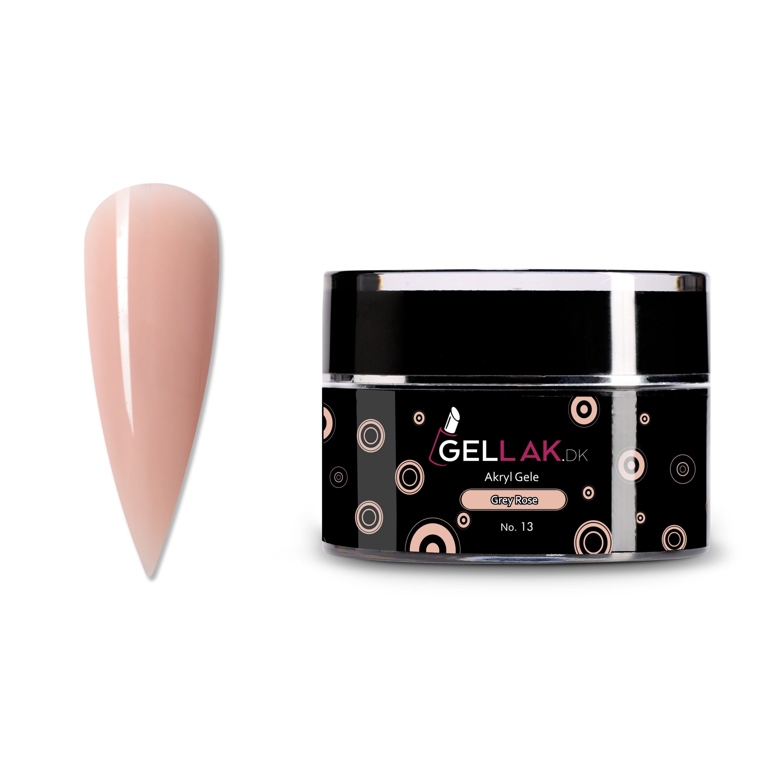 Akryl Gele Beige Til Opbygning Af Negle Grey Rose No 13