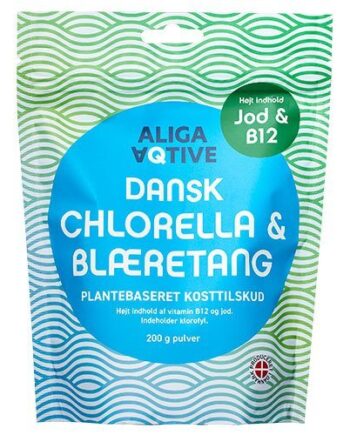 Aliga Dansk Chlorella   Blæretang 200 Gram