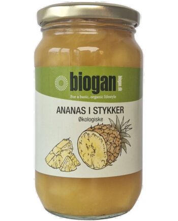 Ananas   Stykker økologisk 340 Gram