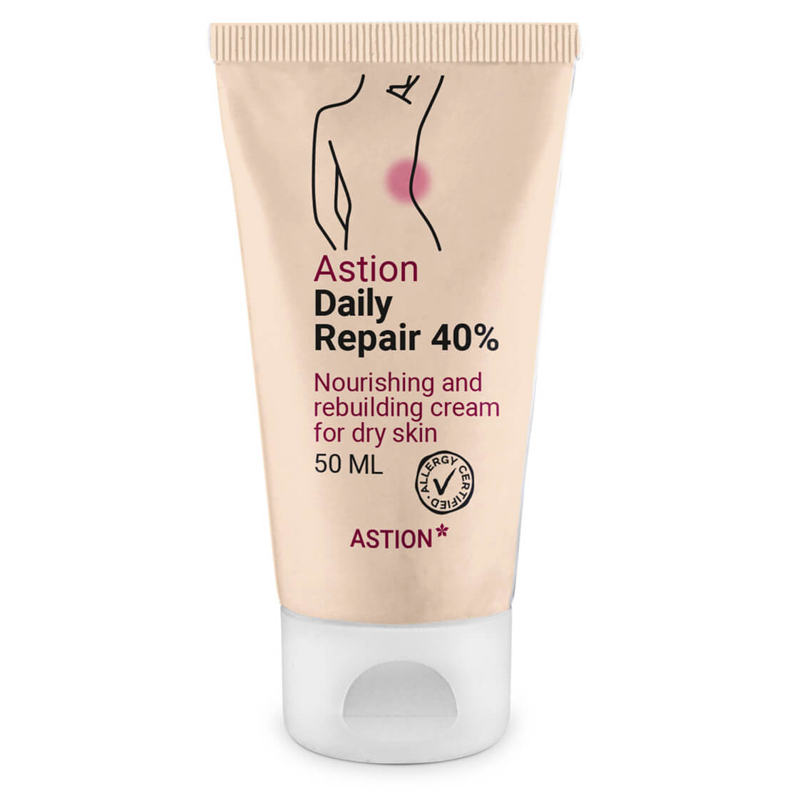 Astion Daily Fedtcreme 40      Daglig Fugtpleje Ved Eksem Og Kløe 50 Ml