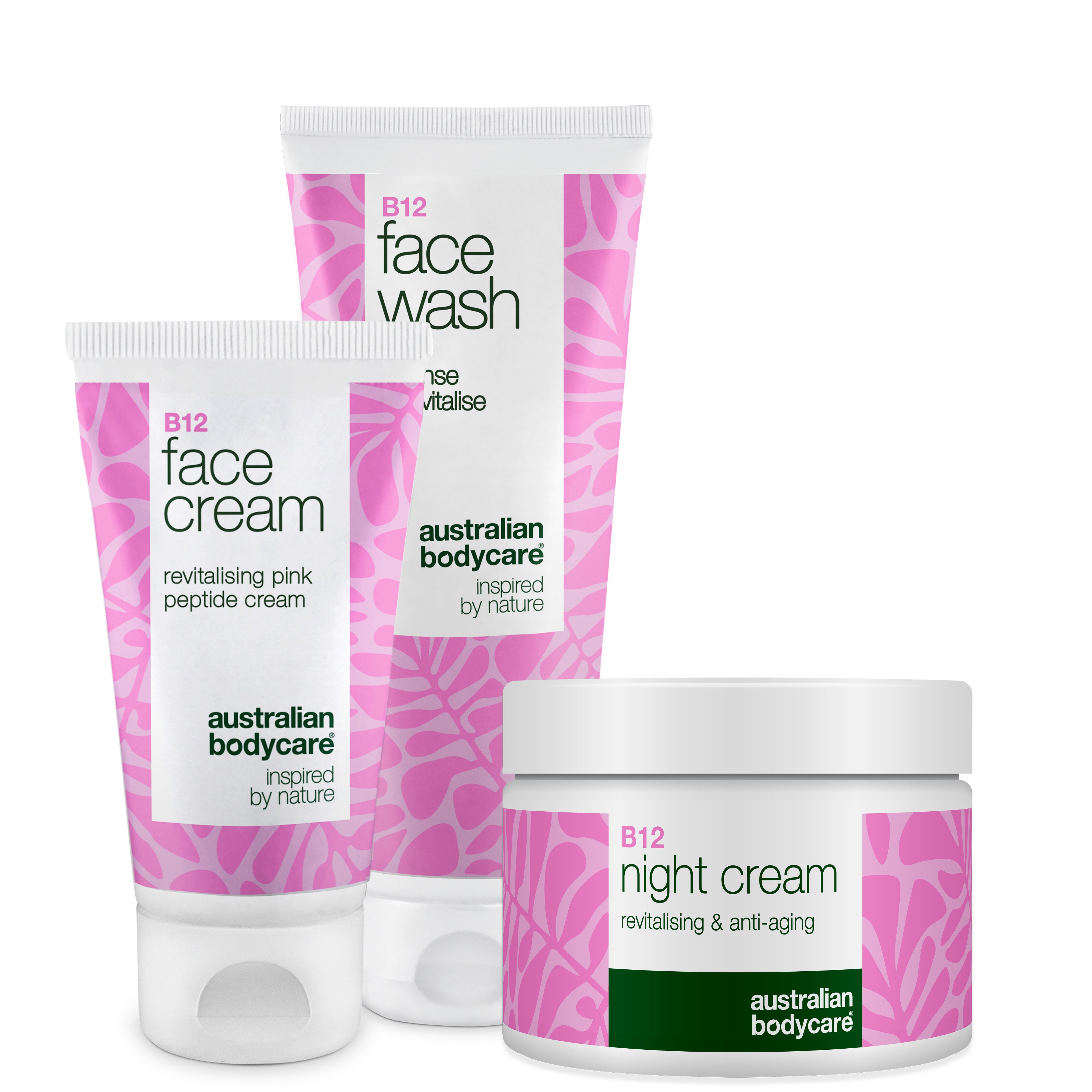 B12 Hudplejesæt Mod Rødme   Ansigtsrens  Dag- Og Natcreme    B12 Hudpleje Til Rødme Og Tendens Til Rosacea  Rens  Dagcreme Og Natcreme Der Beroliger Og Fugter
