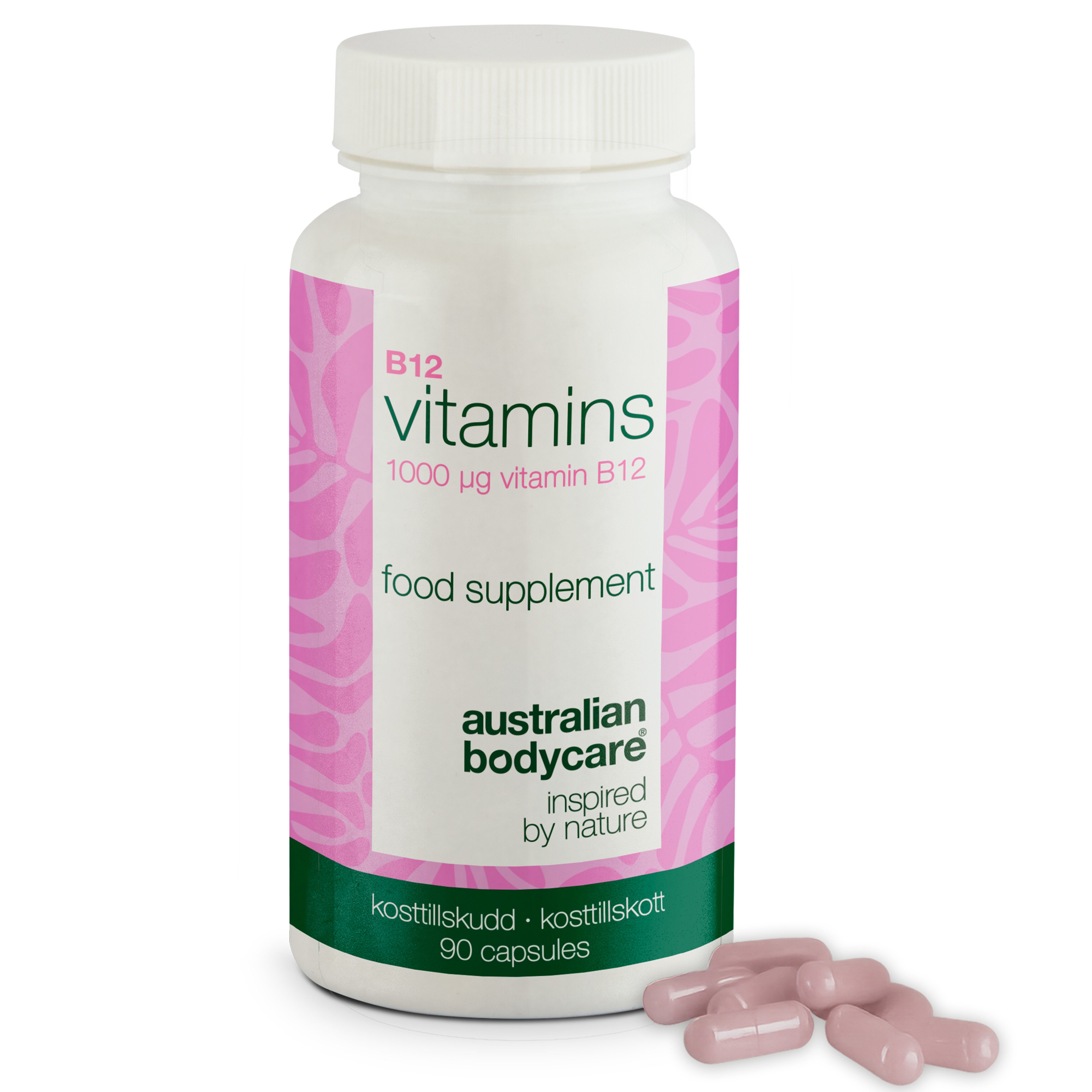 B12 Vitamin Kosttilskud   90 Veganske Kapsler    1000 âµg    Vitamin B12   Høj Dosis   1000 âµg Pr  Kapsel  90 Stk  Kosttilskud Velegnet Til Veganere  90 Dages Forbrug    Stk